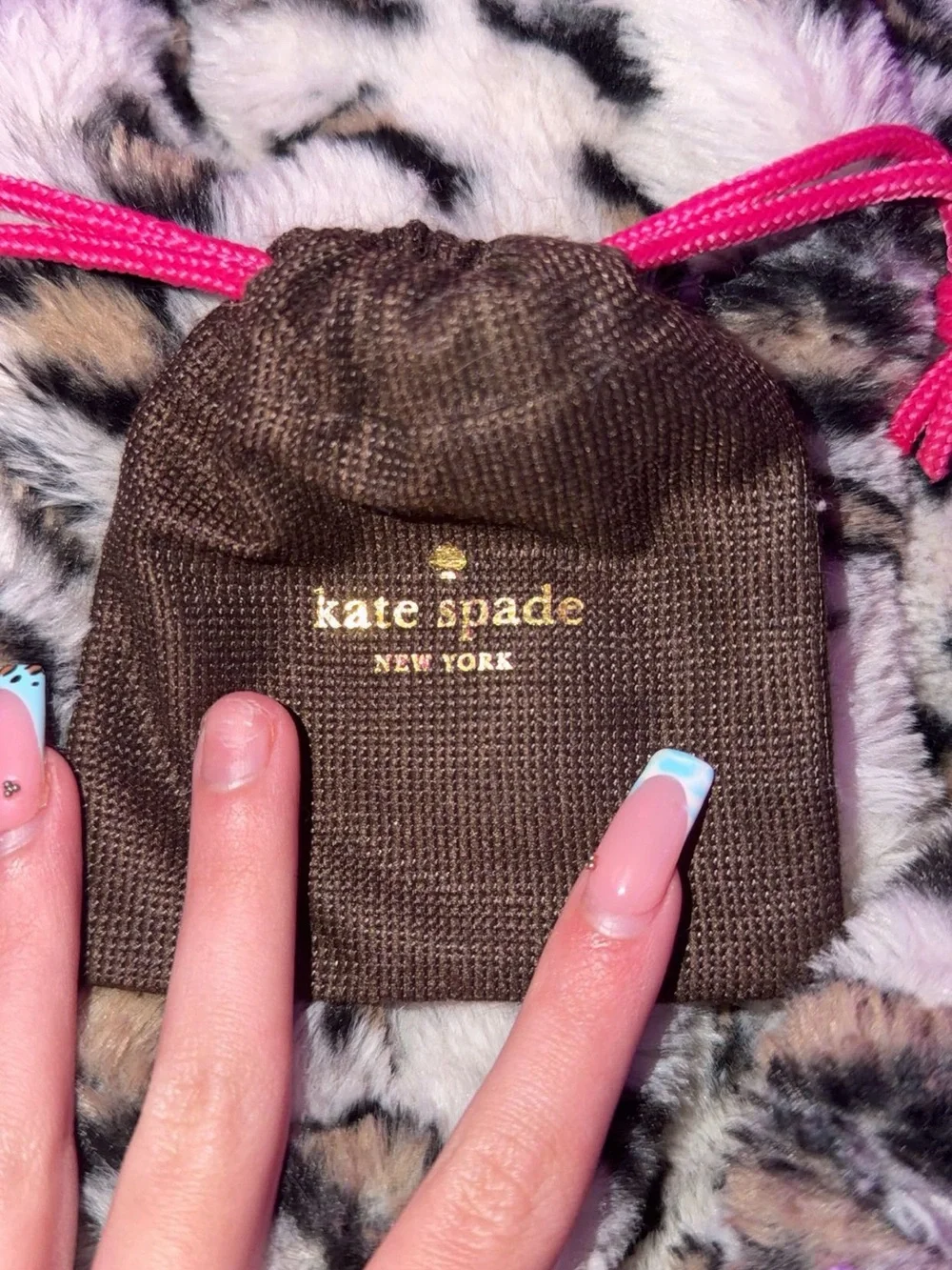 kate spade Pink and Purple Diagonal Enamel Bangle with Gold Trim